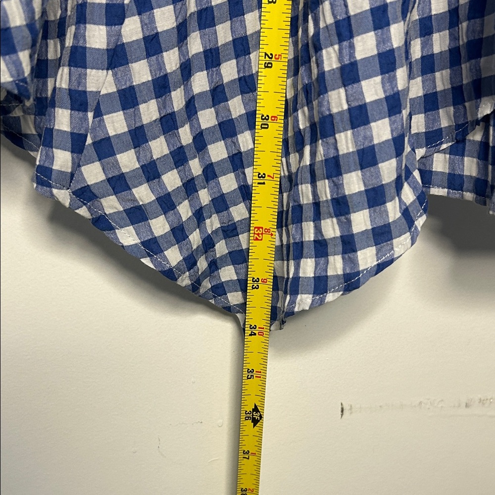 Anthropologie Maeve Blue and White Glenna Gingham Midi Skirt Size 2 NWT - Picture 4 of 16